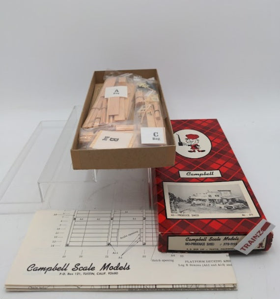 Campbell Scale Models 379-1195 HO Scale Produce Shed Craftsman Building Kit