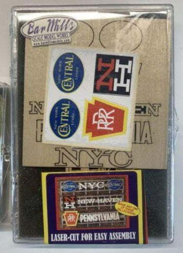 Bar Mills 99011 HO and O Billboard NYC / New Haven / Pennsylvania RR Kit