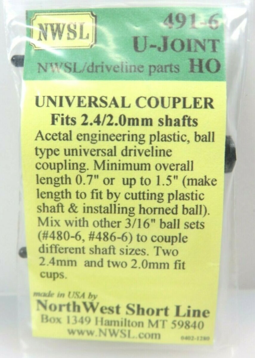 Northwest Short Line 491-6 Universal Driveline Couplers