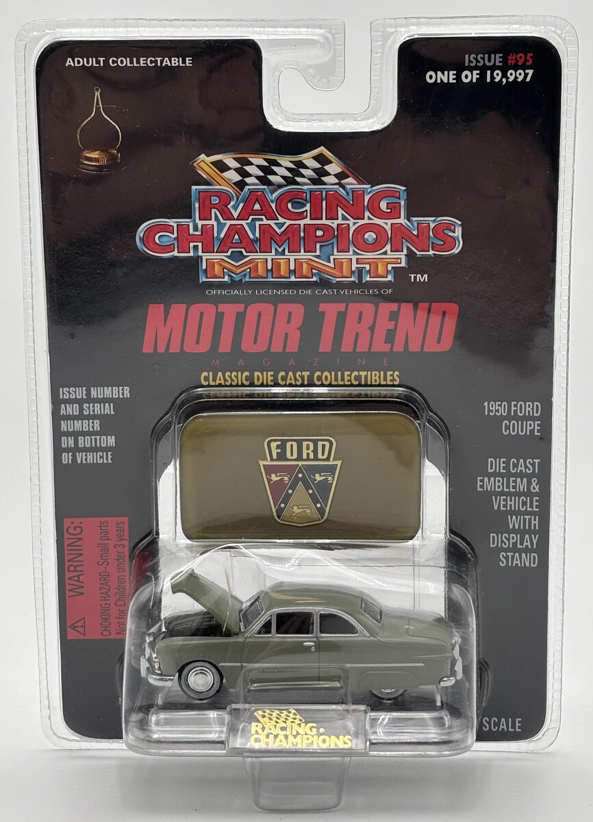 Racing Champions 08100-08109 1:58 Scale Issue #95 Light Green 1950 Ford Coupe