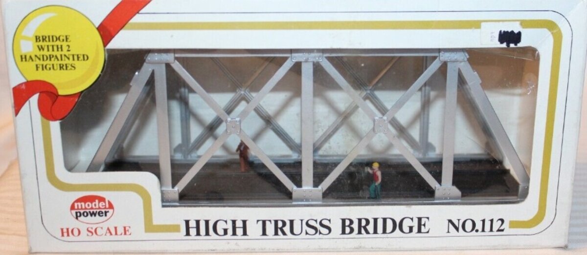 Model Power 112 HO Scale High Truss Bridge 2-Figures With Cloth