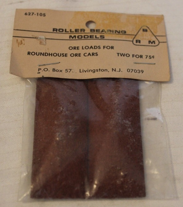 Roller Bearing Models 627-105 HO Ore Loads for Roundhouse Ore Cars (Pack of 2)