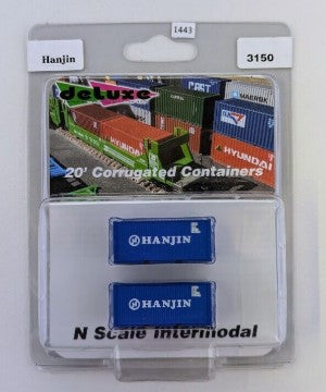 Deluxe Innovations 3150 N Scale Hanjin Two 20' Hanjin Containers