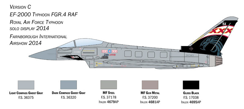 Italeri 1457 1:72 Eurofighter EF-2000 Typhoon R.A.F. Military Aircraft Plane Kit