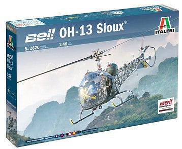 Italeri 2820 1:48 Bell OH-13 Sioux Military Aircraft Helicopter Model Kit