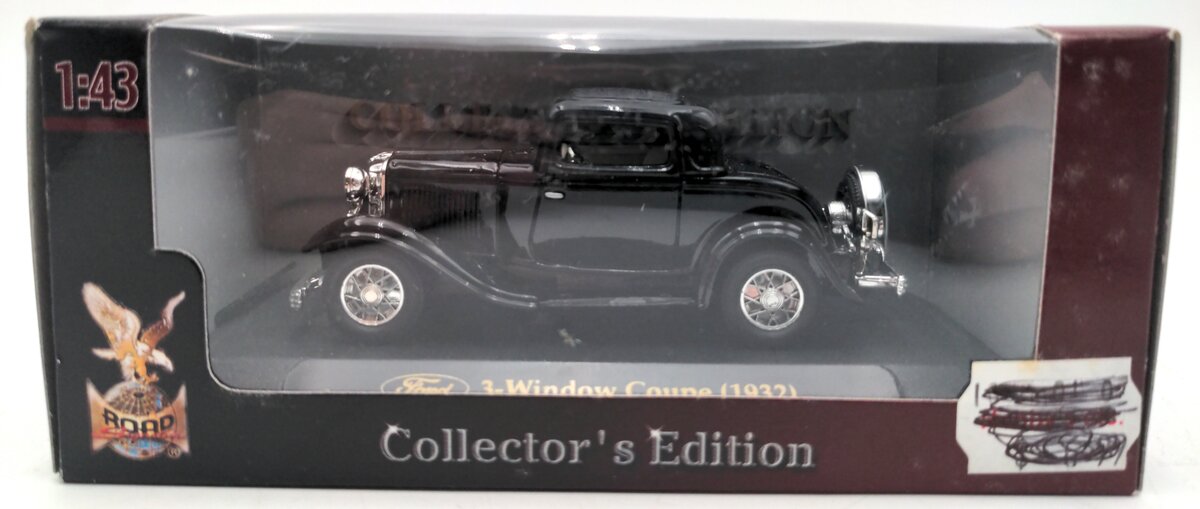 Road Signature 94243 1:43 Black Ford 3-Window Coupe 1932 Die-Cast Metal Car