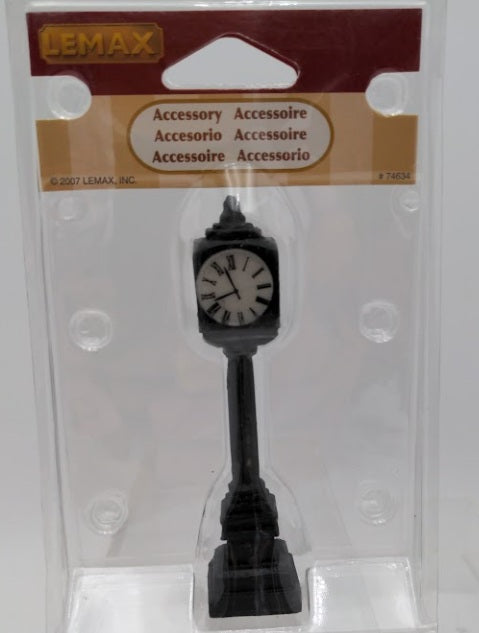 Lemax 74634 Street Clock Holiday Village Accessory
