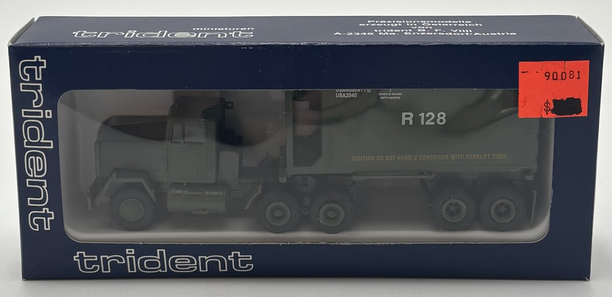 Trident Miniatures 90081 1:87 US/Nato M915A w/20 Chassis Reefer Container