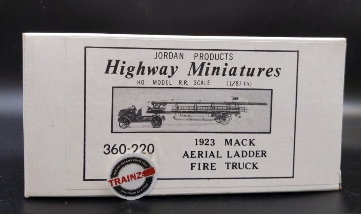 Jordan Products 360-220 HO Scale 1923 Mack Aerial Ladder Fire Truck Kit