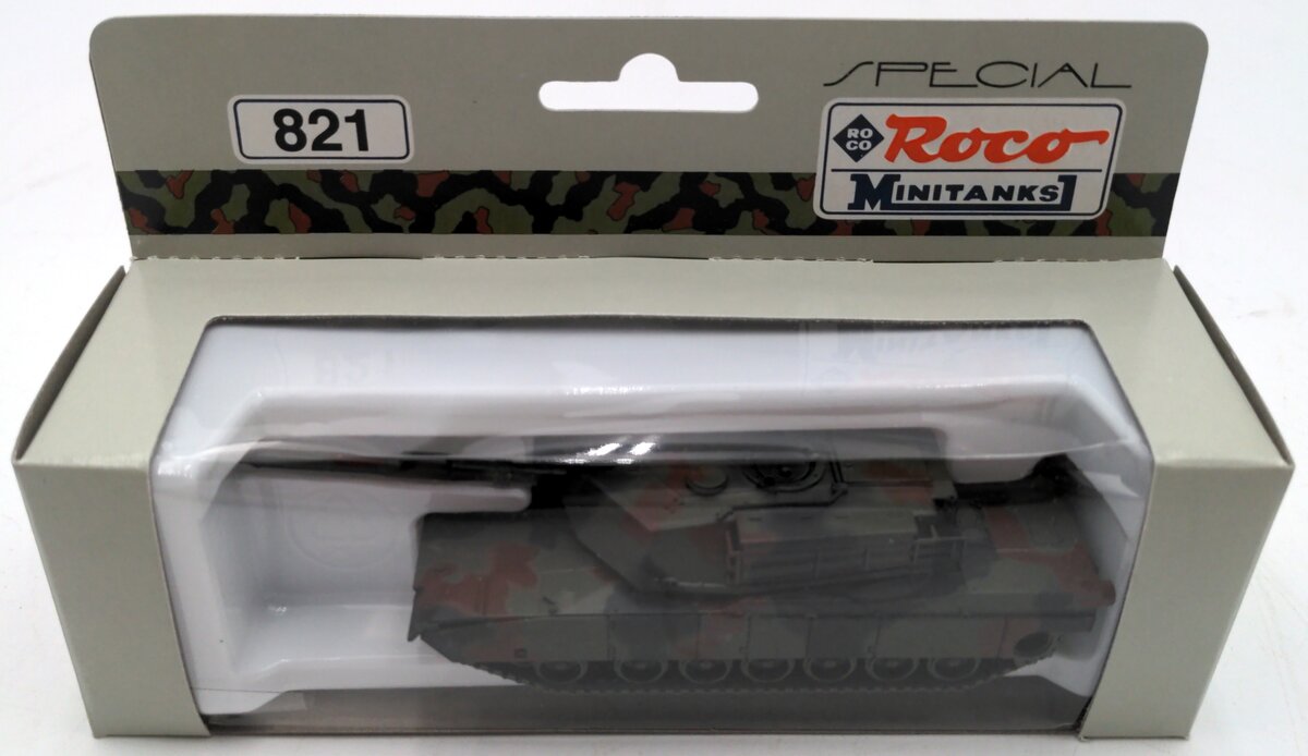 Roco 821 HO Scale Minitanks M1A1 Abrams Tank Factory Camo