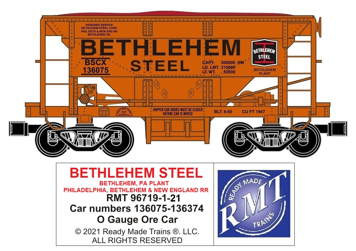 RMT 96719-1-21 O Bethlehem Steel Bethlehem Ore Car