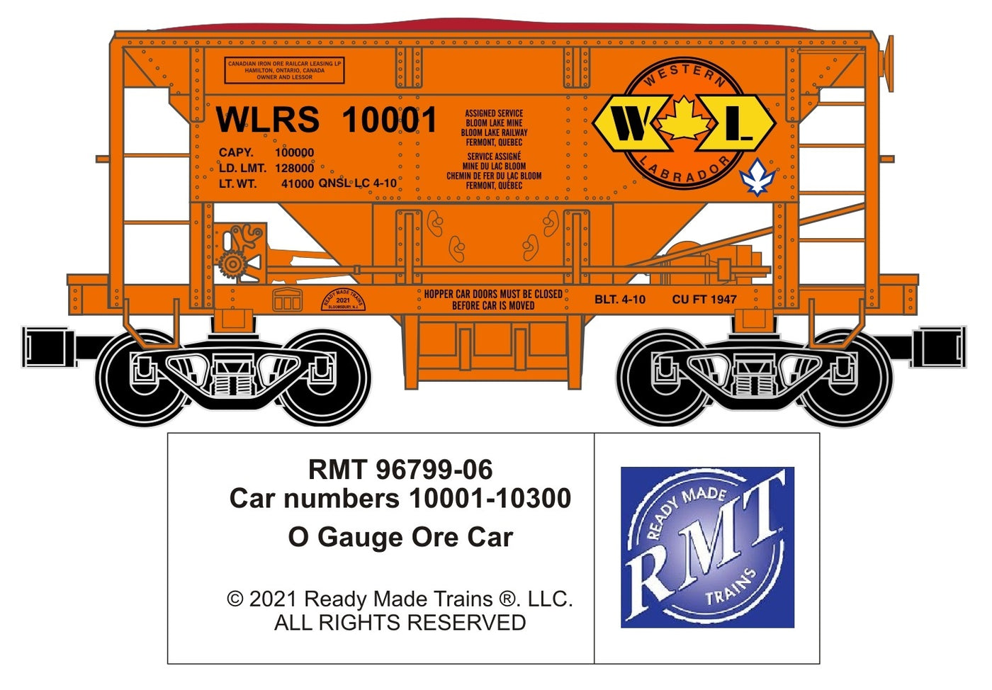 RMT 96799-06 O Western Labrador Rail Service Genessee & Wyoming Ore Car