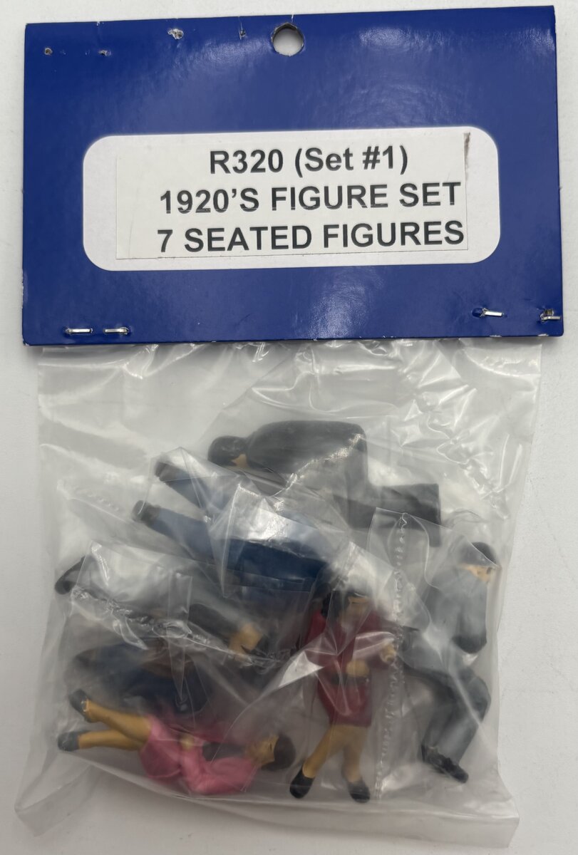USA Trains R320 G 1920's Passenger Seated Figure Set #1 (Set of 7)