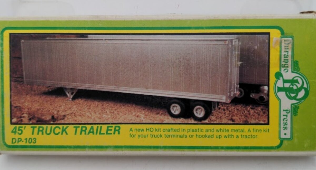 Durango Press DP-103 HO Scale 45' Truck Trailer Plastic & White Metal Kit