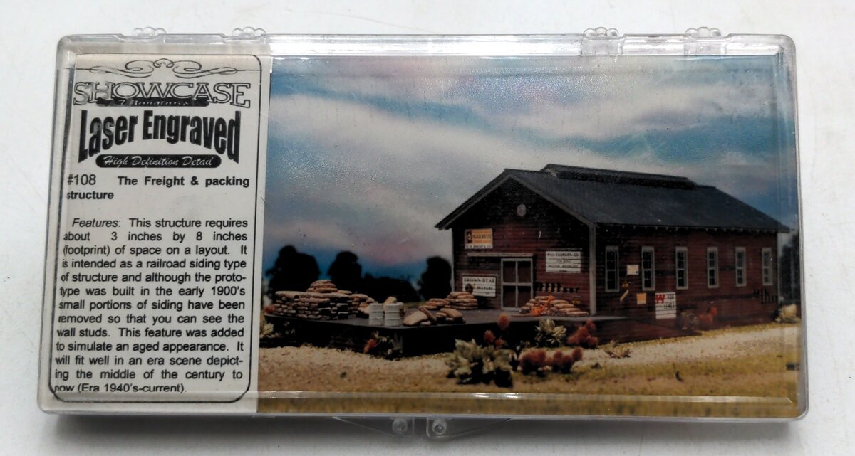 Showcase Miniatures 108 N Scale Laser Engraved The Freight and Packing Structure
