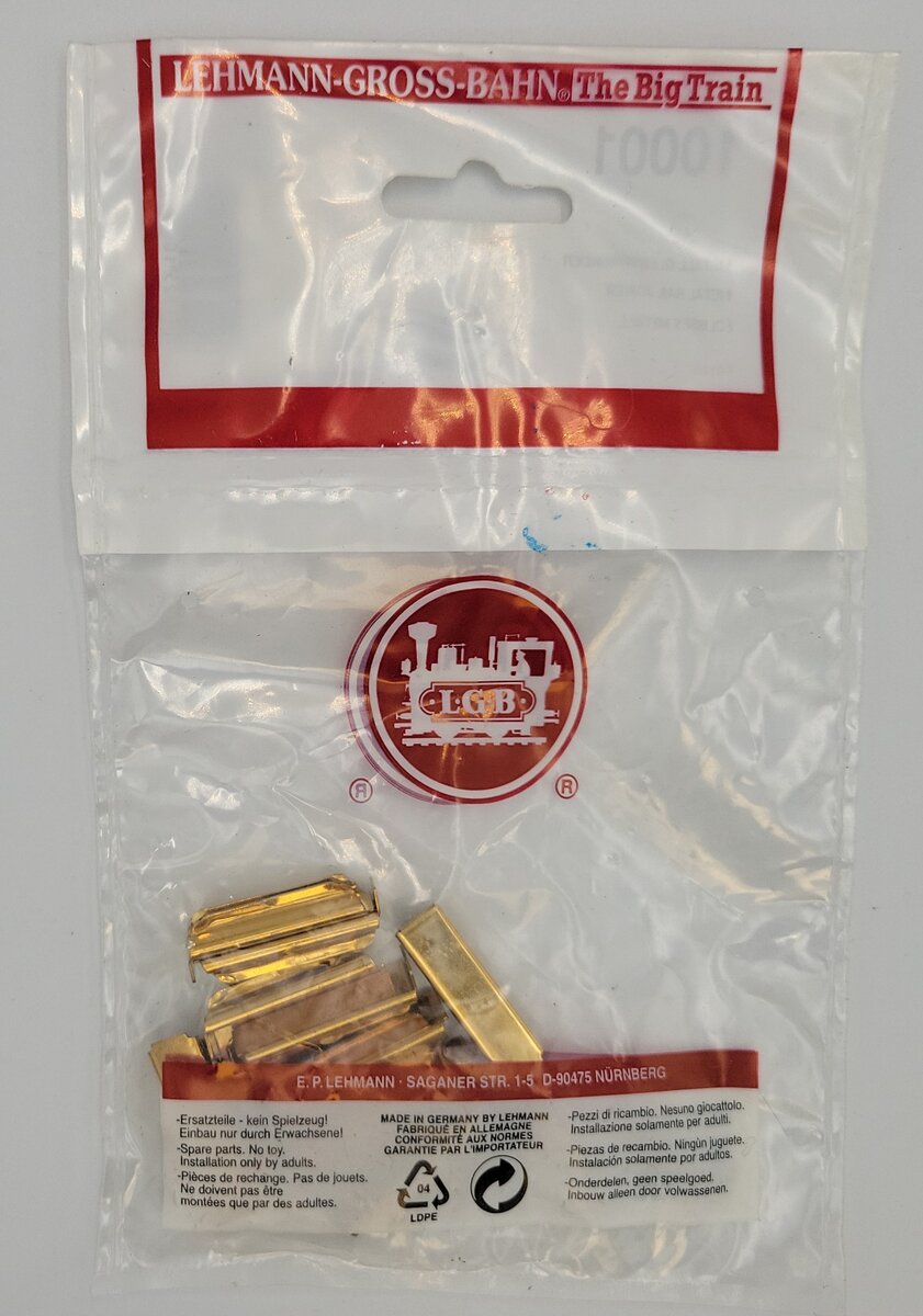 LGB 10001 G Gauge Brass Track Rail Joiner (Pack of 10)