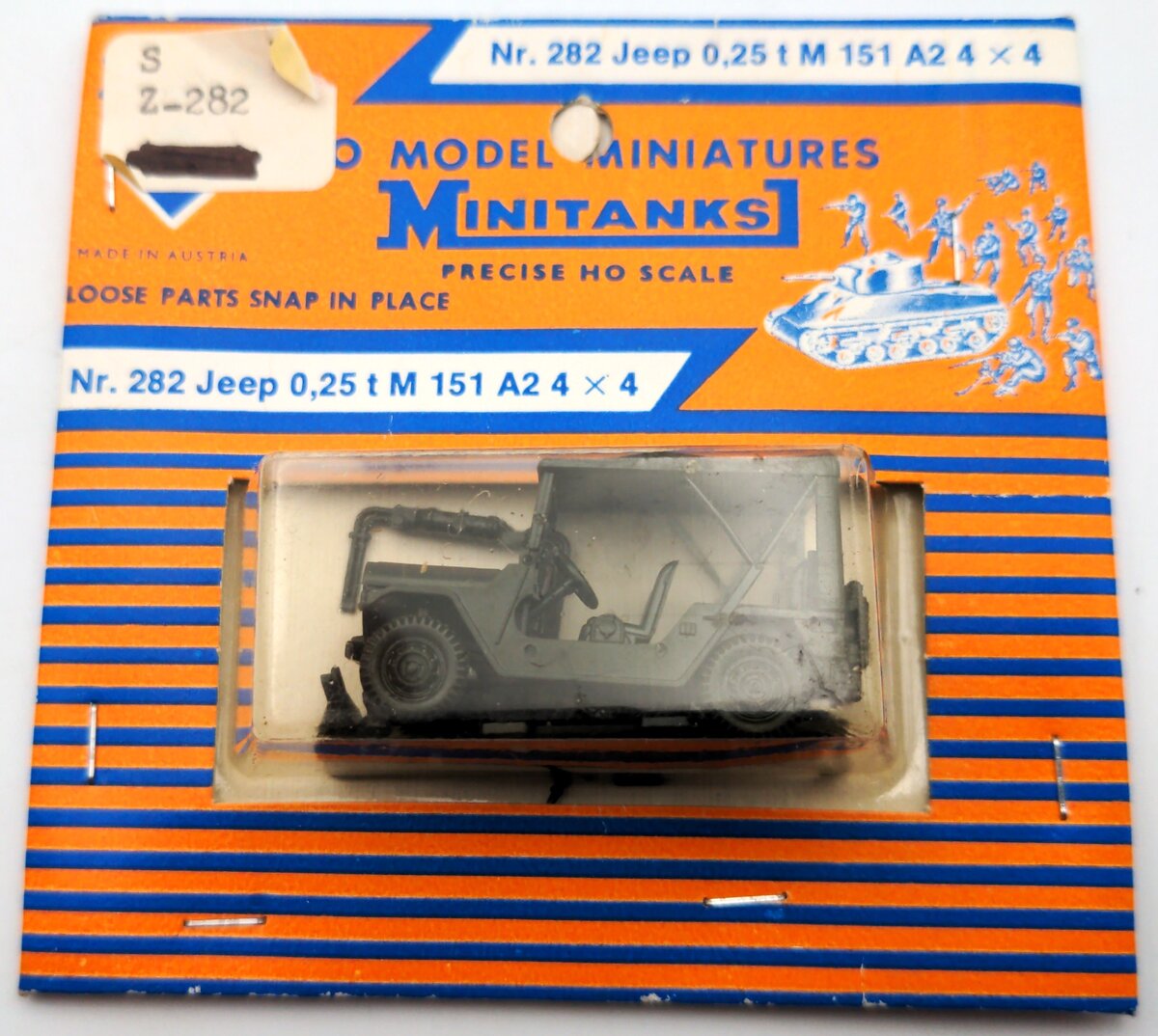 Roco 282 HO Scale Minitanks M151 A2 Military Jeep Plastic Kit