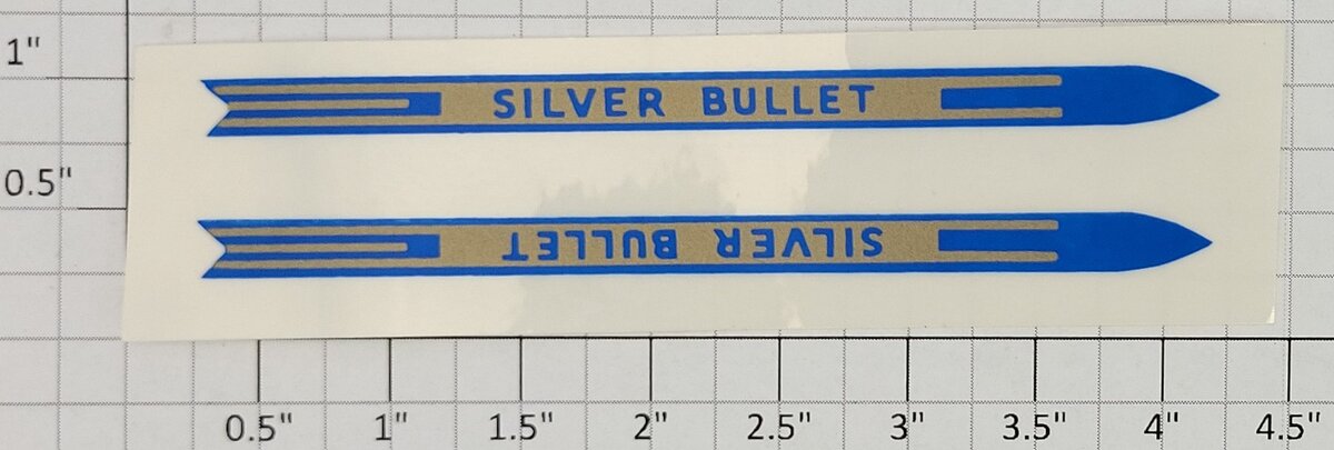 American Flyer 354-1 S Scale Silver Bullet Arrows Sticker Decals (Set of 2)