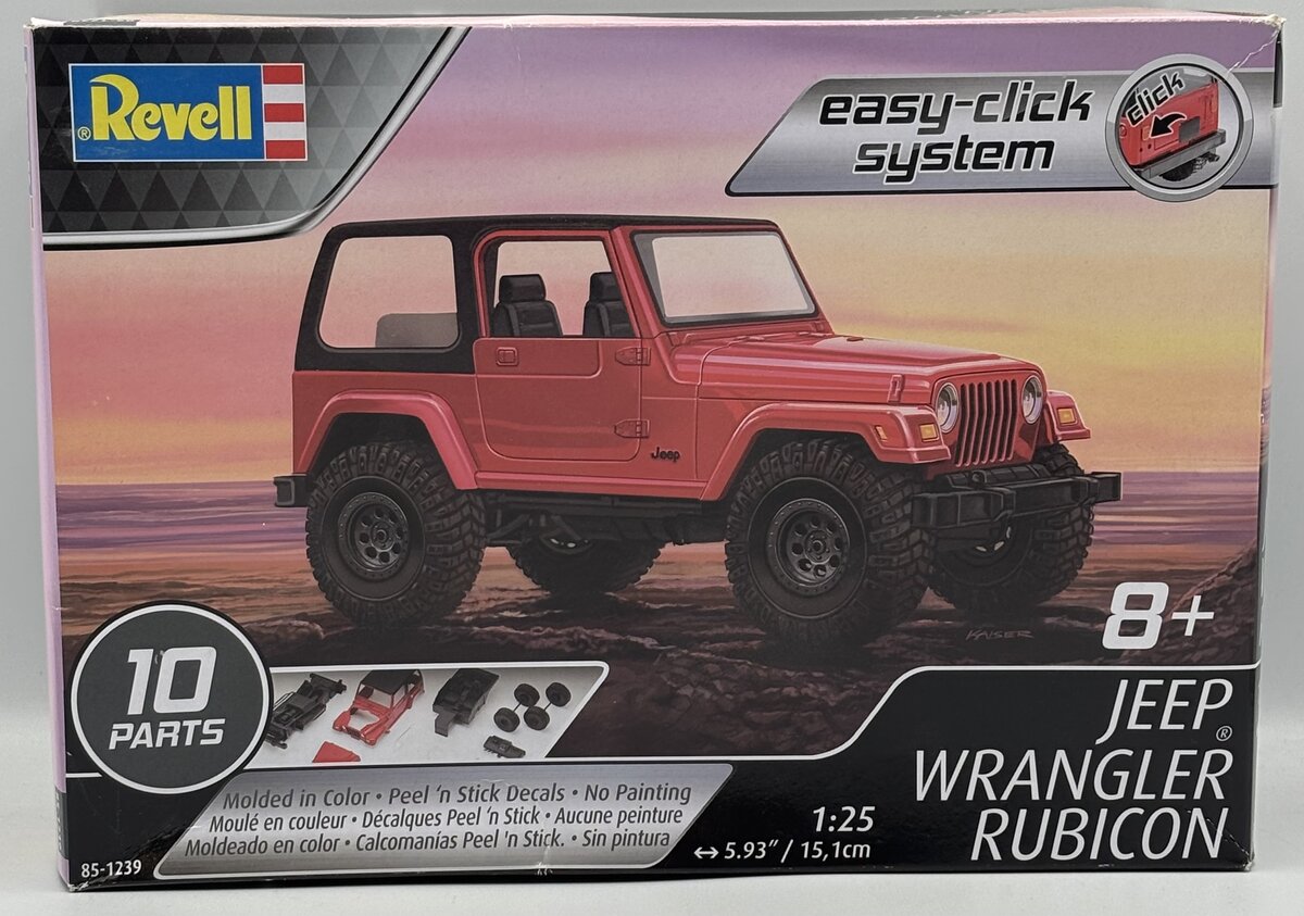 Revell 85-1239 1:25 Jeep Wrangler Rubicon SUV Plastic Model Kit