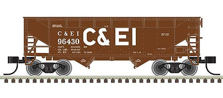 Atlas 50006127 N Chicago & Eastern Illinois 2-Bay Offset Side Hopper (Set of 3)