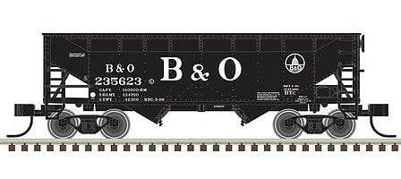Atlas 50006130 N Baltimore & Ohio 2-Bay Offset Side Hopper (Set of 3)
