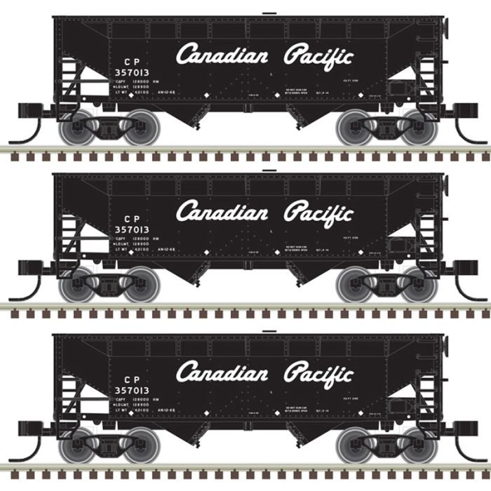 Atlas 50006124 N CP 2-Bay Offset-Side Hopper w/Flat Ends & Load (Set of 3)