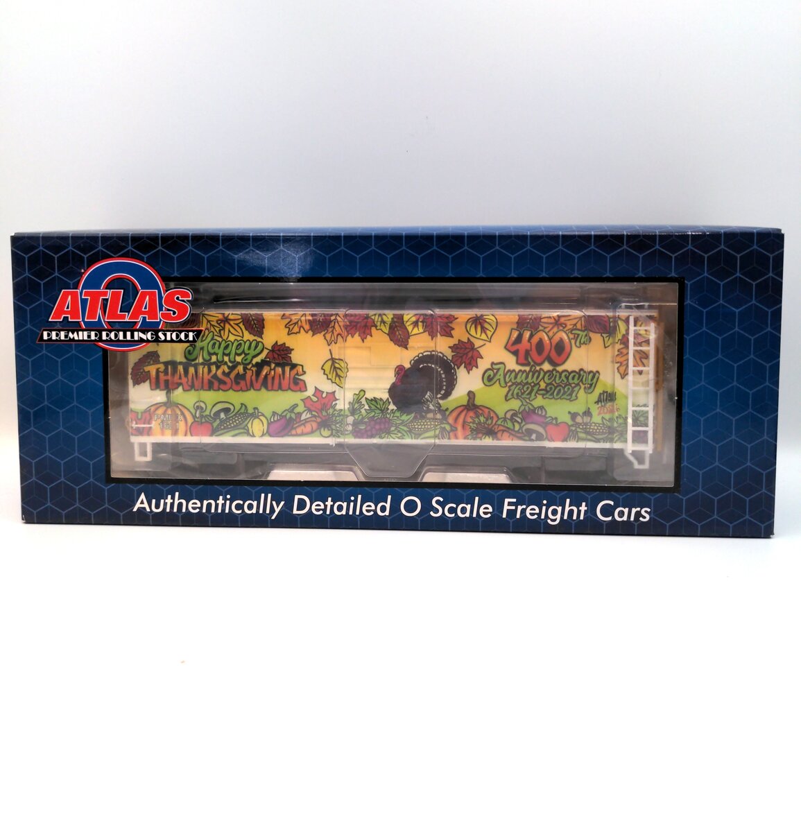 Atlas 3001849 O PRLX Happy Thanksgiving 400th Anniversary 40' PS-1 Boxcar #1621