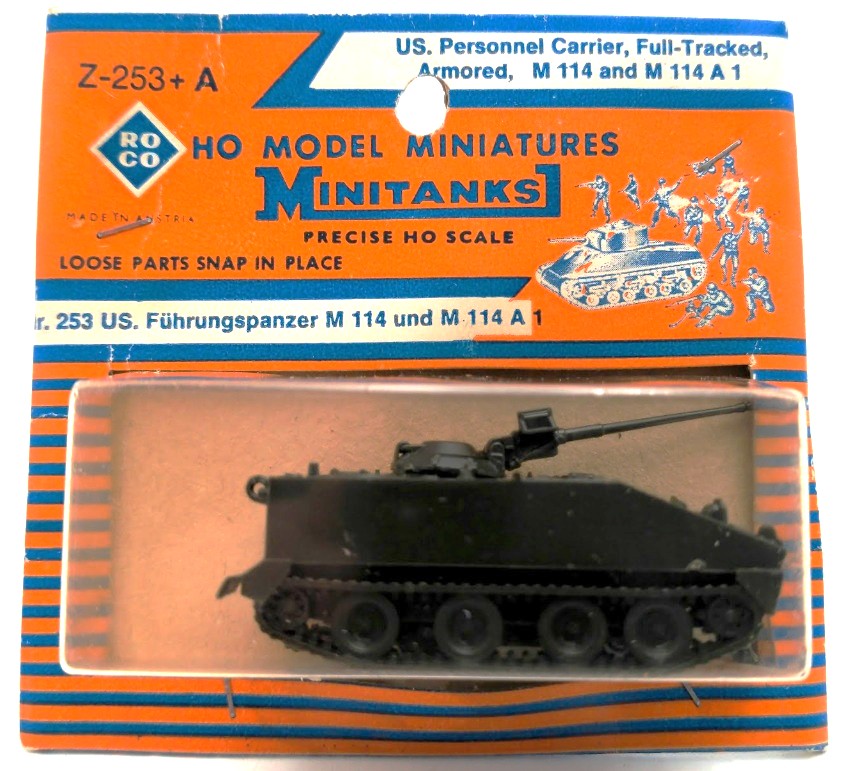 Roco Z-253 HO Scale Minitanks US Personnel Carrier Armored M 114 and M 114 A 1