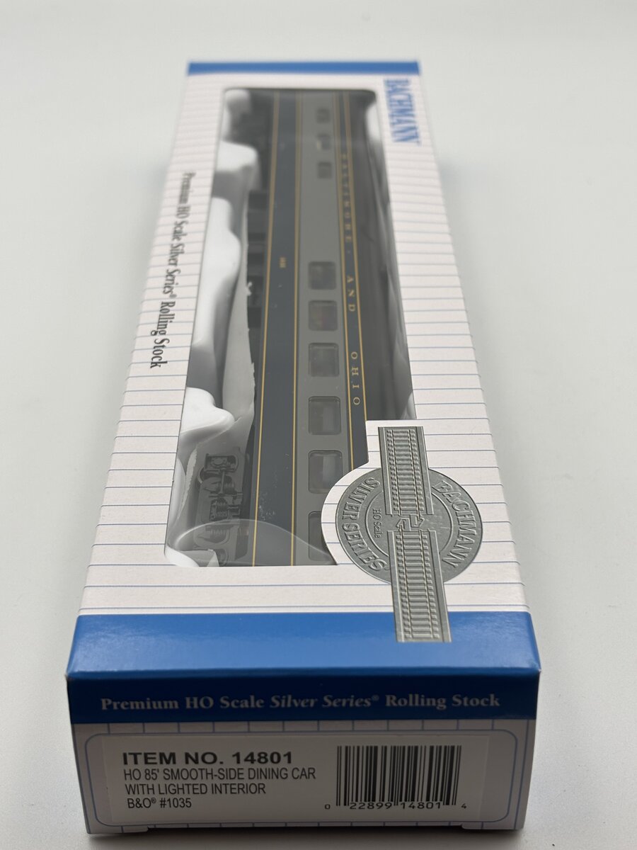 Bachmann 14801 HO Baltimore & Ohio 85' Smooth-Side Dining Car #1035