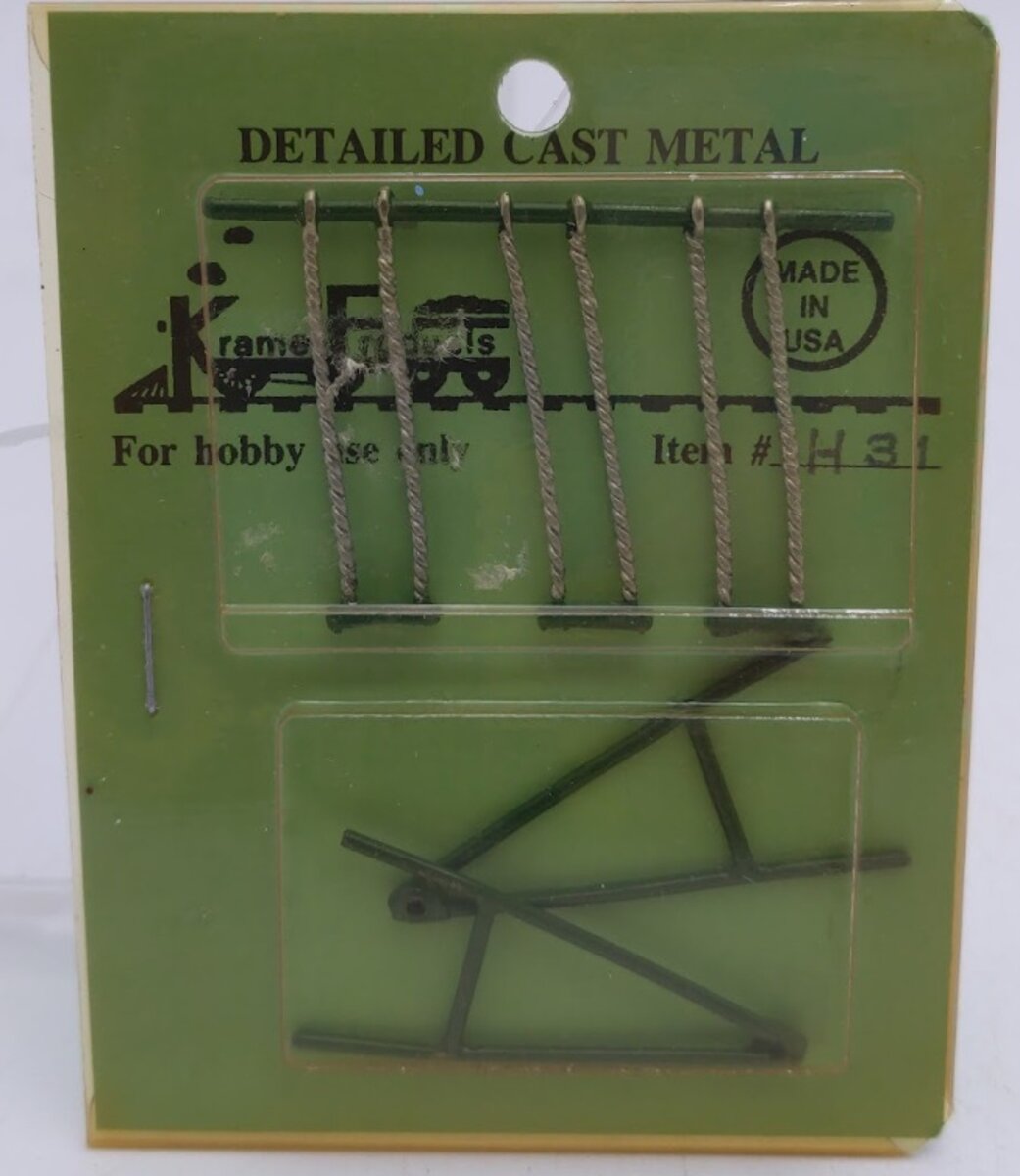 Kramer H31 HO Scale Green and Silver Playground Swings Detailed Cast Metal Kit