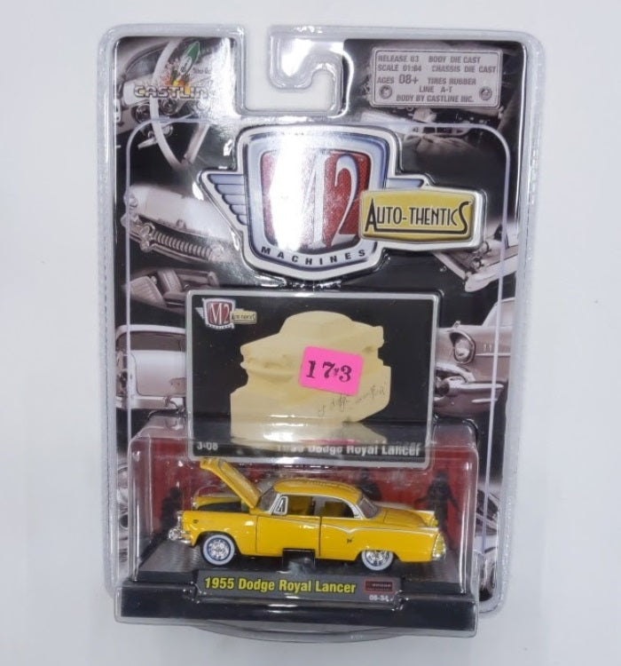 M2 Machines 31500 1:64 Yellow 1955 Yellow Dodge Royal Lancer