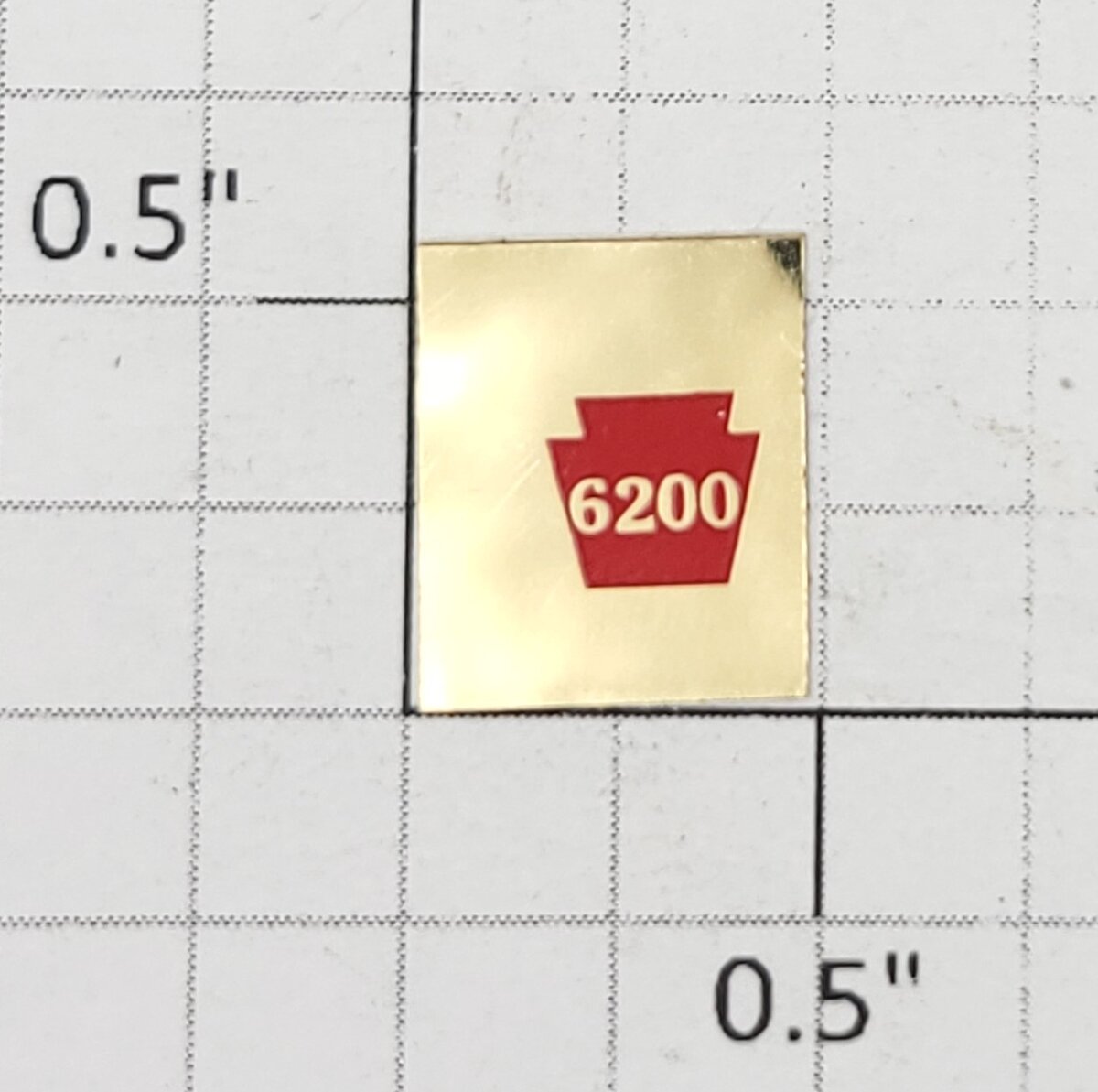Lionel 671-11 Red & Gold #6200 Boiler Front Keystone Sticker Decal
