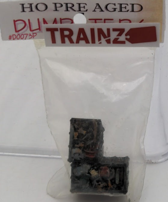 Model Tech Studios D0073P HO Dumpster Full Pre Aged (Pack of 2)