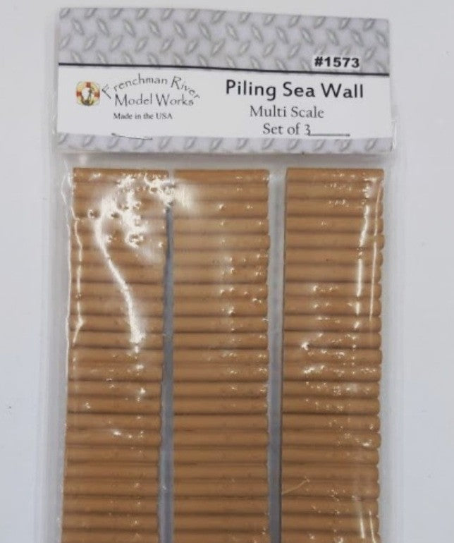 Frenchman River 1573 Multi Scale Piling Sea Wall (Set of 3)