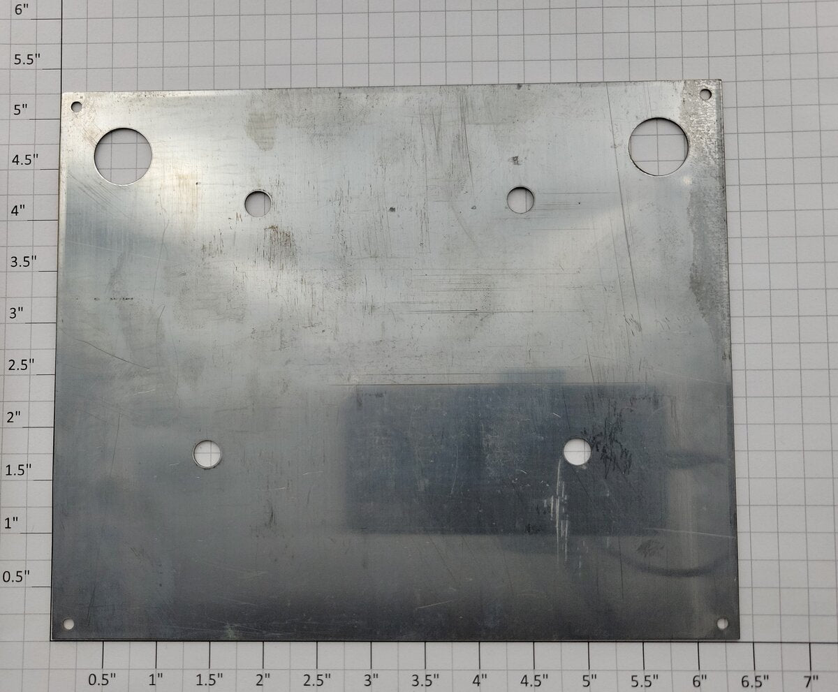 Lionel V-107 O Gauge Metal Screw-On Transformer Nameplate with Small Holes