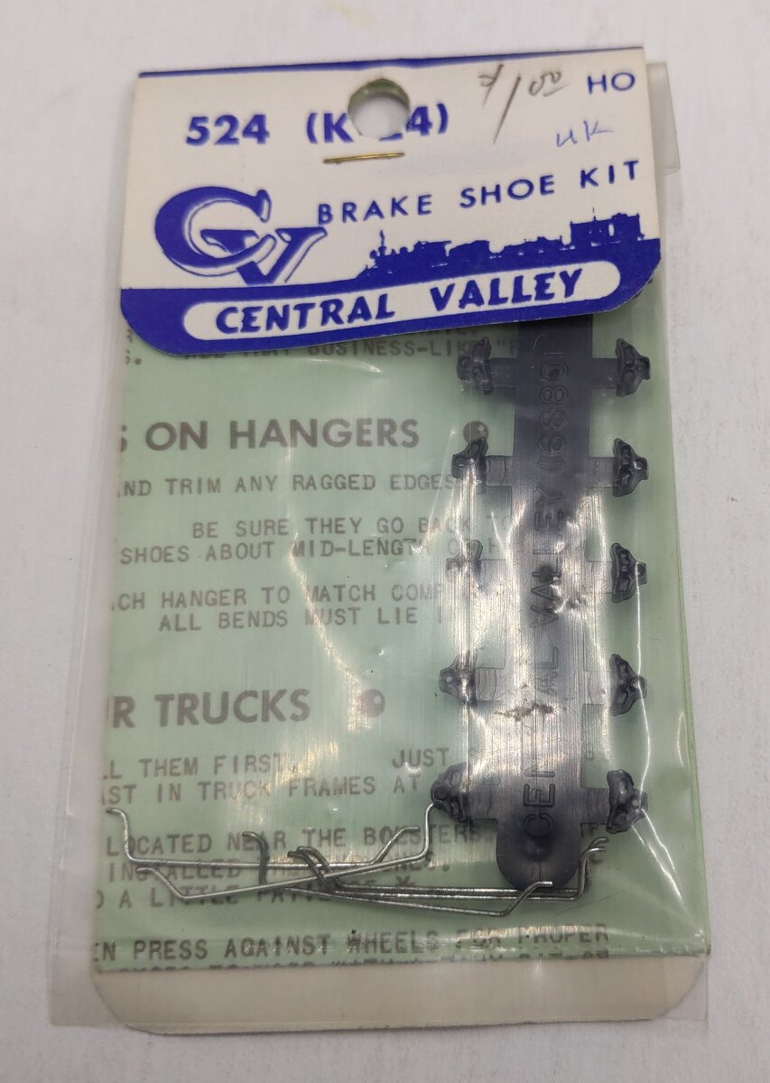 Central Valley Models K-24 HO Brake Shoe Kit for Model Railway Trucks