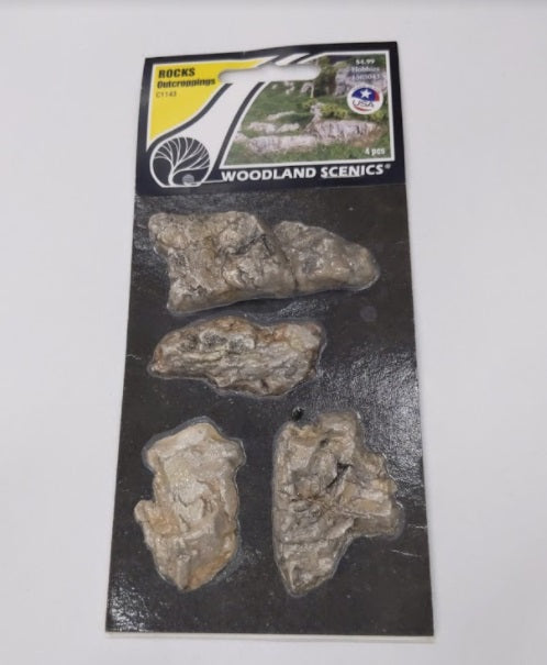 Woodland Scenics C1143 Scenic Rock Outcroppings (Pack of 4)