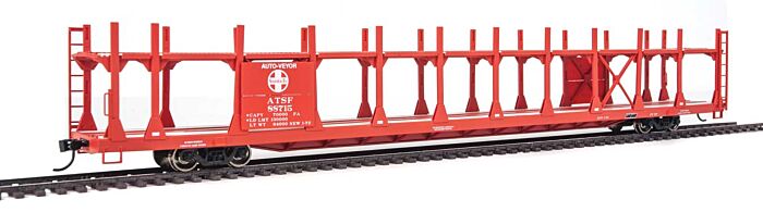 Walthers 910-8003 HO ATSF 89' Flatcar with Bi-Level Open Auto Rack RTR #88715 LN/Box