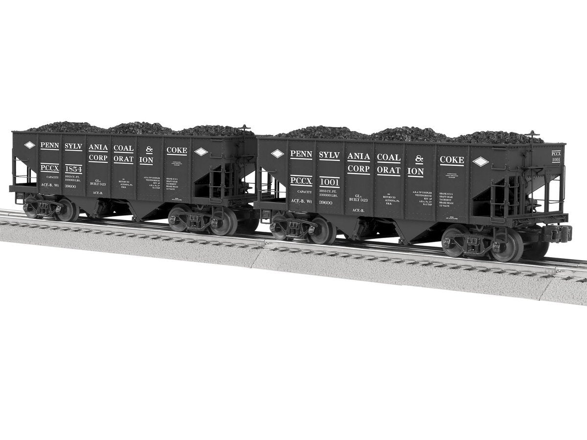 Lionel 2226950 O Gauge Penna. Coal and Coke 2 Bay Hopper Cars (Set of 2) NIB