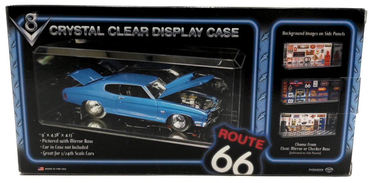 Pioneer 094CD 1:24 Scale Crystal Clear Display Case W/ Mirror Base