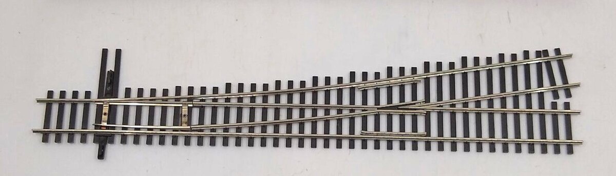 Shinohara Track 100 HO Code 100 Nickel Silver #6 Left Hand Turnout Switch Track