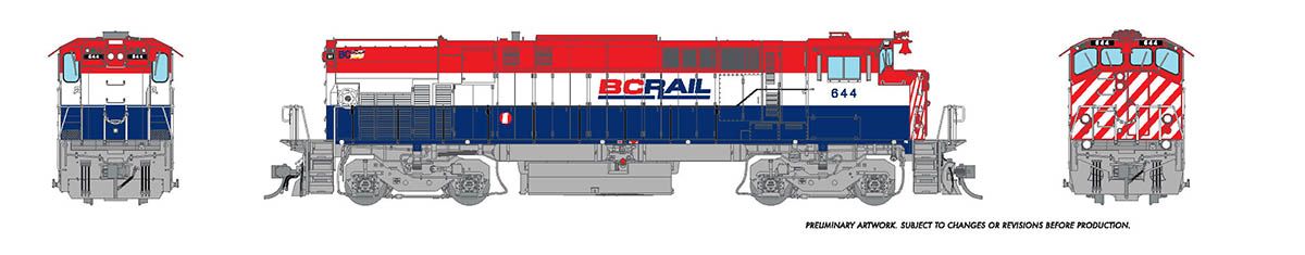 Rapido Trains 033035 HO BC Rail M420 Diesel Locomotive - DC/Silent #642