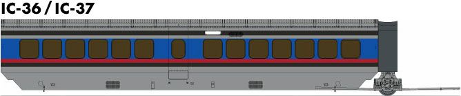 Rapido Trains 203102 HO Penn Central/DOT UAC TurboTrain Additional Coach