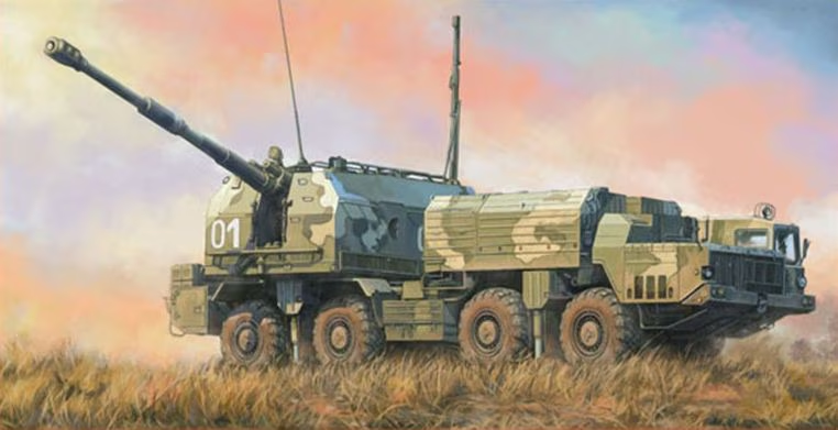 Hobby Boss 82938 1:72 Russian 130mm A-222 Coastal Defense Truck Kit