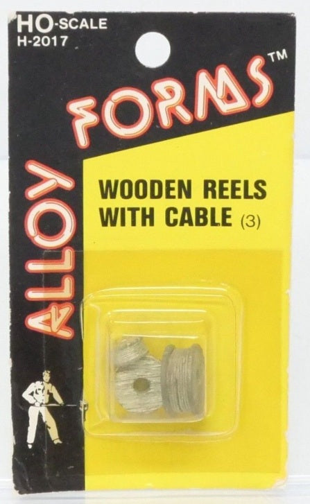 Alloy Forms H-2017 HO Wooden Reels With Cable (Pack of 3)