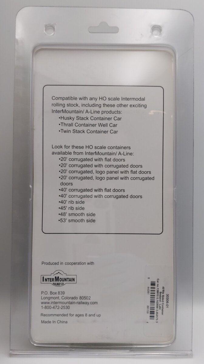 InterMountain (A-Line) 30306-01 HO 40' Rib Sided Container - Sealand (Pack of 3)