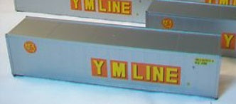 Athearn 5730 HO Scale 40' Plastic Smooth Side Container - YM Line