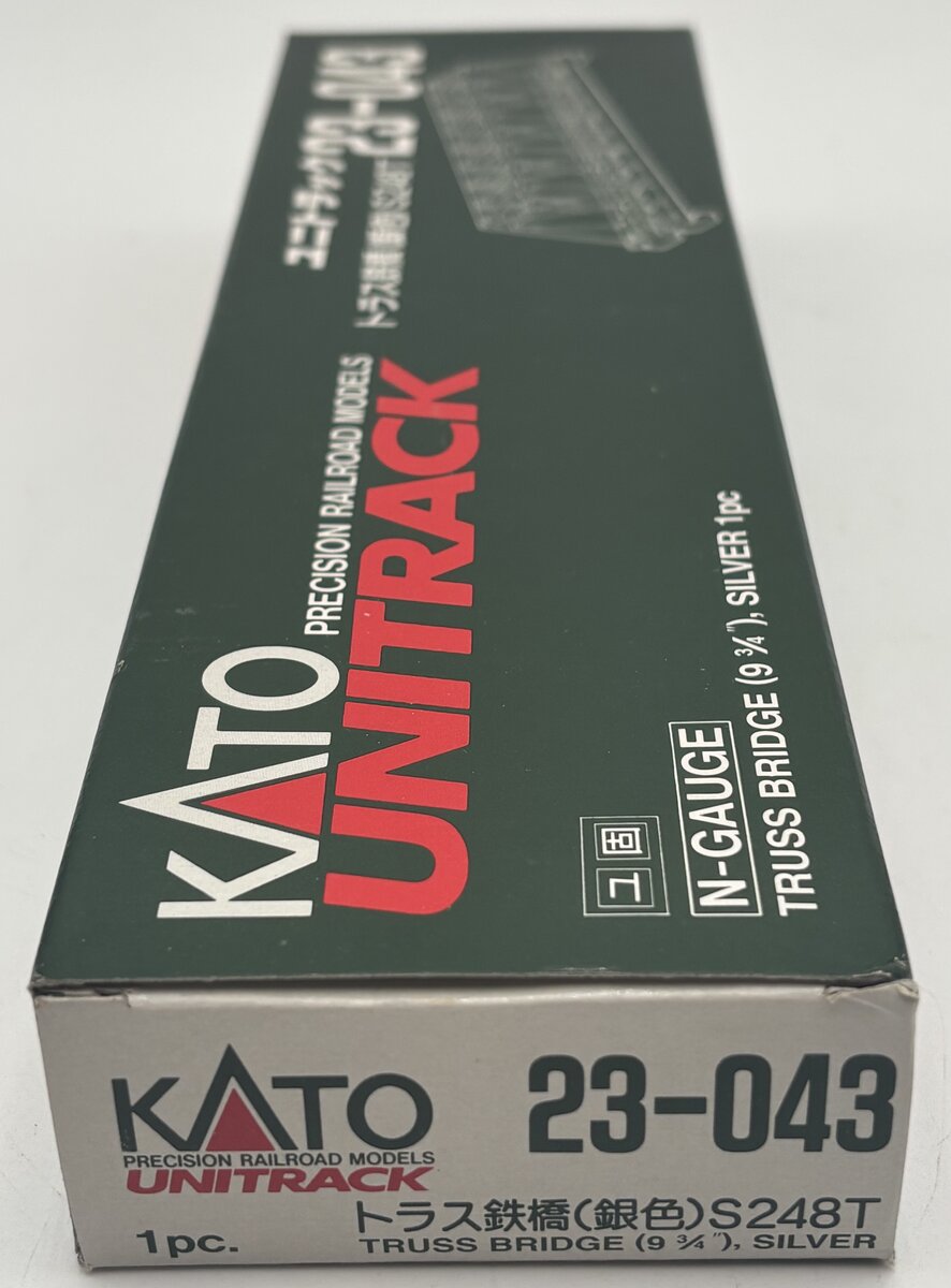 Kato 23-043 N Scale Unitrack Silver 9-3/4" Truss Bridge