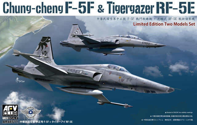 AFV Club AR48S11 1:48 F-5F Chung-Cheng & RF-5E Tigergazer Military Plane Kit