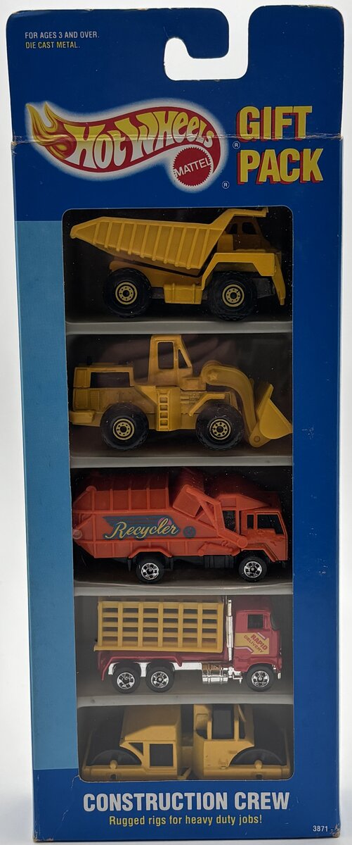 Hot Wheels 3871 HO Construction Crew Gift Pack (Pack of 5)